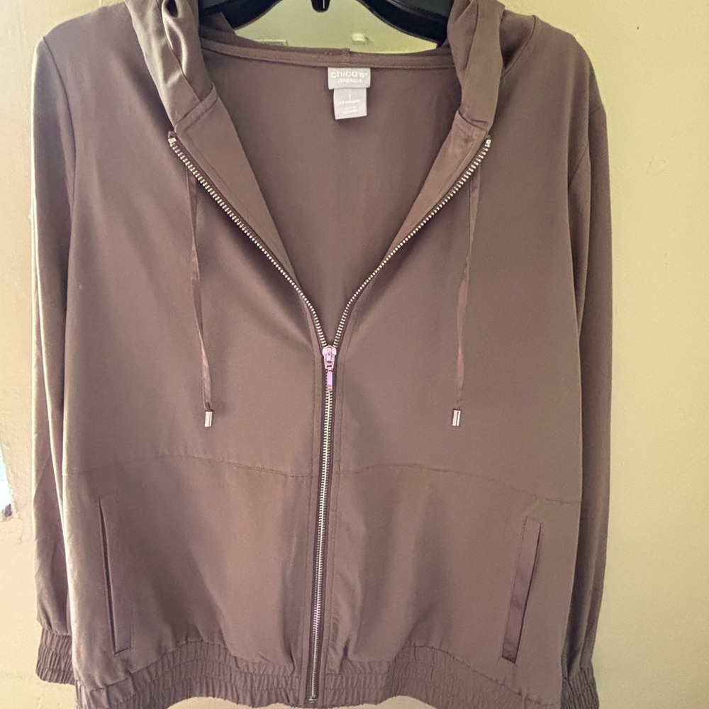 Brown Zip-Up Hoodie